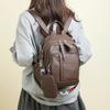 Soft Leather Backpack Student Schoolbag Large Capacity Travel Bag PU Women's Backpack