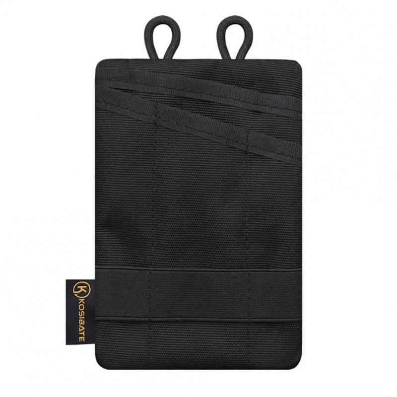 Portable Canvas EDC Organizer Pouch With Zipper Pocket Compact Belt Hanging Storage Bag For Cards Coins Keys Tools And Daily Carry