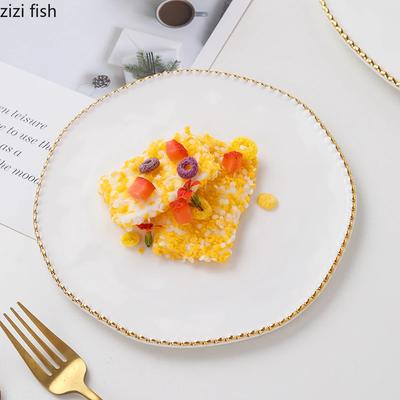 Ren Vit Biff Tallrik Keramisk Middagstallrik Frukttallrikar Desserttallrik Sushi Tallrikar Sashimi Fat Snacksbricka Specialservis