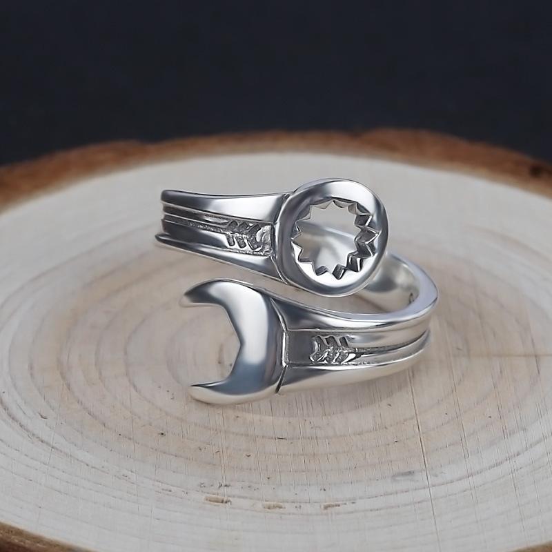 S Ring Men's Wrench Ring Men's Ring Old Niche Jewelry