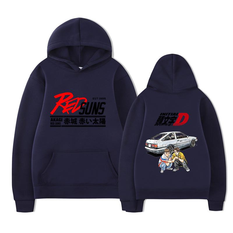 Anime Drift AE86 Initial D Graphic Hoodie Casual Goth Men Women Sweatshirt Fleece Oversized Couples Streetwear Hoodies