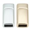 Jewelry Findings Leather Bracelet Clasp DIY Magnet Hook Rhodium Magnetic Clasp Flat Hole 15*3mm