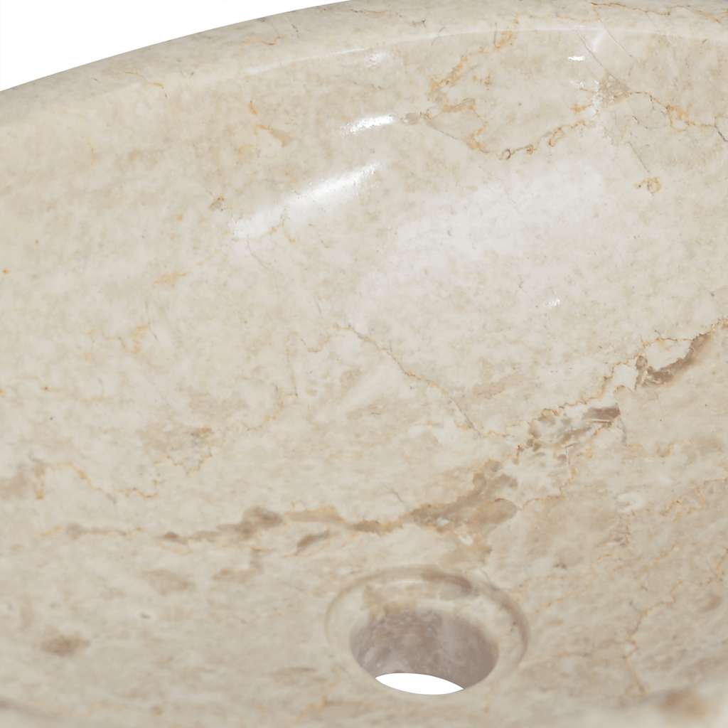 Vidaxl Sink, Cream, 53X40X15 Cm, Marble