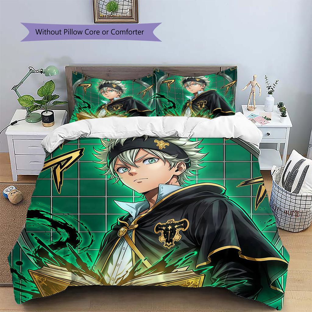 Zwarte klaverpatroon Beddengoed Dekbedset Woondecoratie Cadeau (1 dekbedovertrek + 2 kussenslopen (zonder vulling))