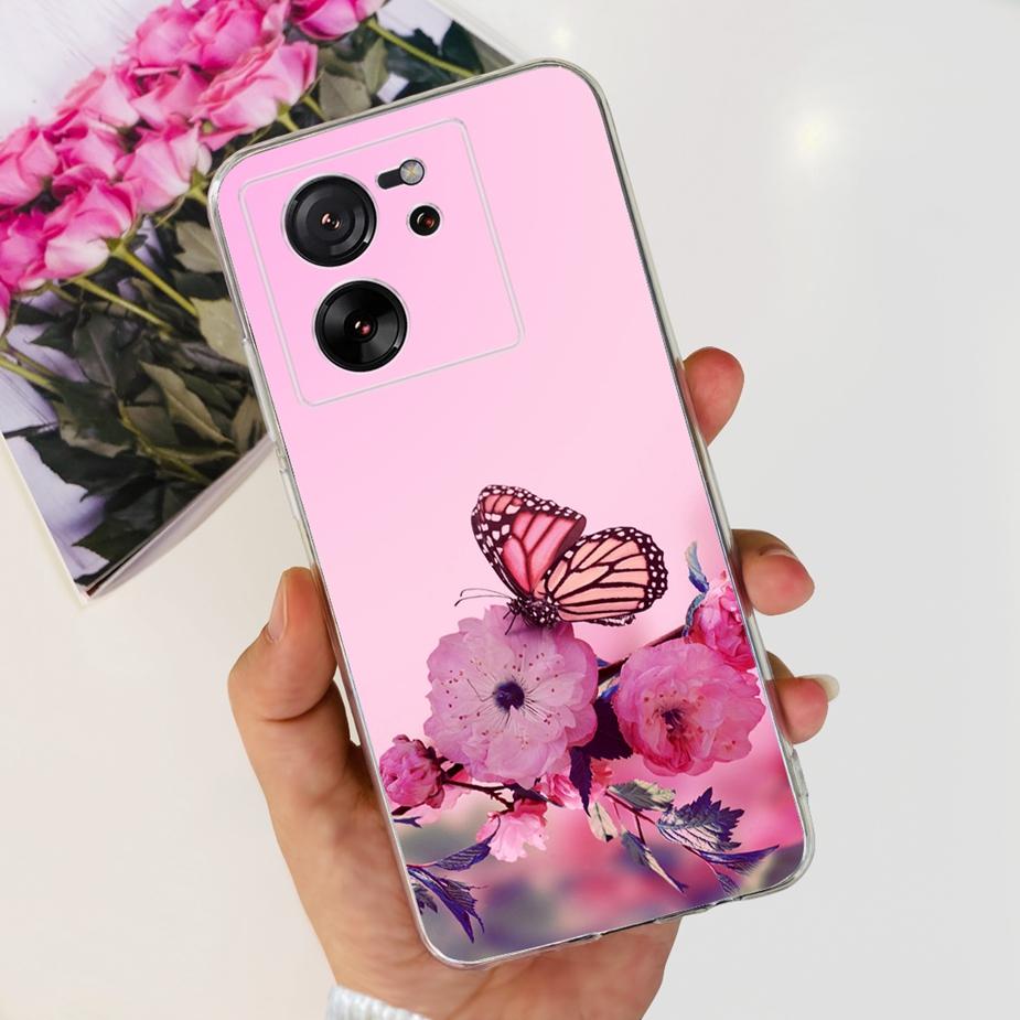 For Xiaomi 13T Pro Case Luxury Painted Back Cover Clear Silicone Phone Case For Xiaomi Mi 13T Pro 13TPro Soft Fundas 6.67'' Bags