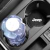 Car Cup Holder Pad Leather Slot Non-slip Coaster Mat For Jeep Wrangler Grand Cherokee Compass Renegade Tyre Stem Air Caps