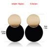 Geometric Versatile Disc Ring Earrings, Temperament God Cold Wind Paint Spray Paint Earrings