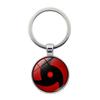 Hexagon Keychain Naruto Star Pendant Metal Glass Alloy Anime Round Decoration