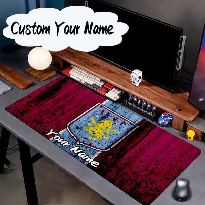 Custom Name Mouse Pad Football Villa Design Mouse Pad, Gaming Mouse Pad, Keyboard Pad, Desk Decor for Computer Notebook Fan Birthday Gift