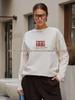 Autumn Retro American Style 100% Cotton Slimming Long-Sleeve Print T-shirt