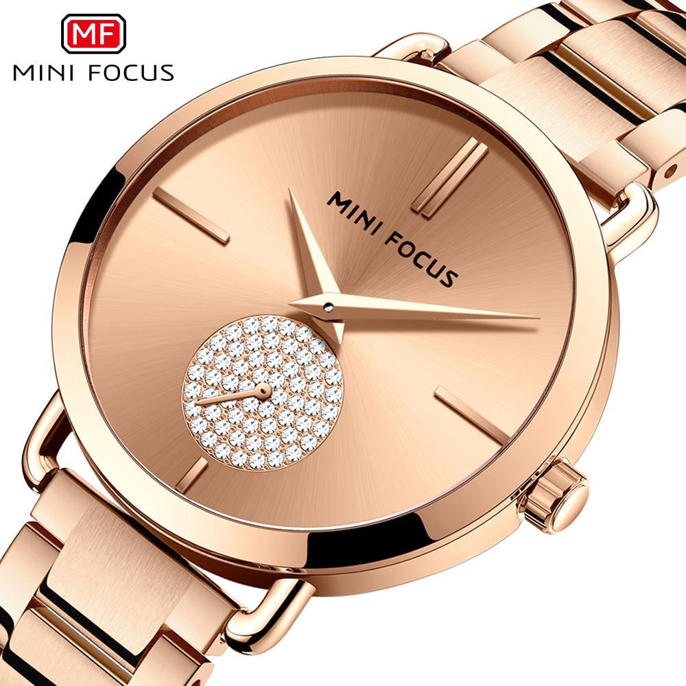 Light Luxury Diamond Set Women's Watch Simple Sun Pattern Waterproof Steel Belt Women's Watch