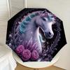1 Stück Einhorn Fantasy Kunstwerk Regenschirm mit Kunststoffgriff, Geeignet für alle Jahreszeiten Zuhause Reisen Outdoor RegenschirmDD502