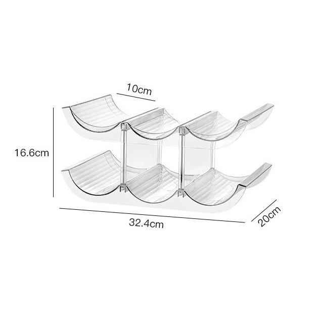 

2/3 Layers Stackable Water Bottle Wine Rack Storage Refrigerator Wine Rack Kitchen Storage Organizer for Champagne Water Bottles
