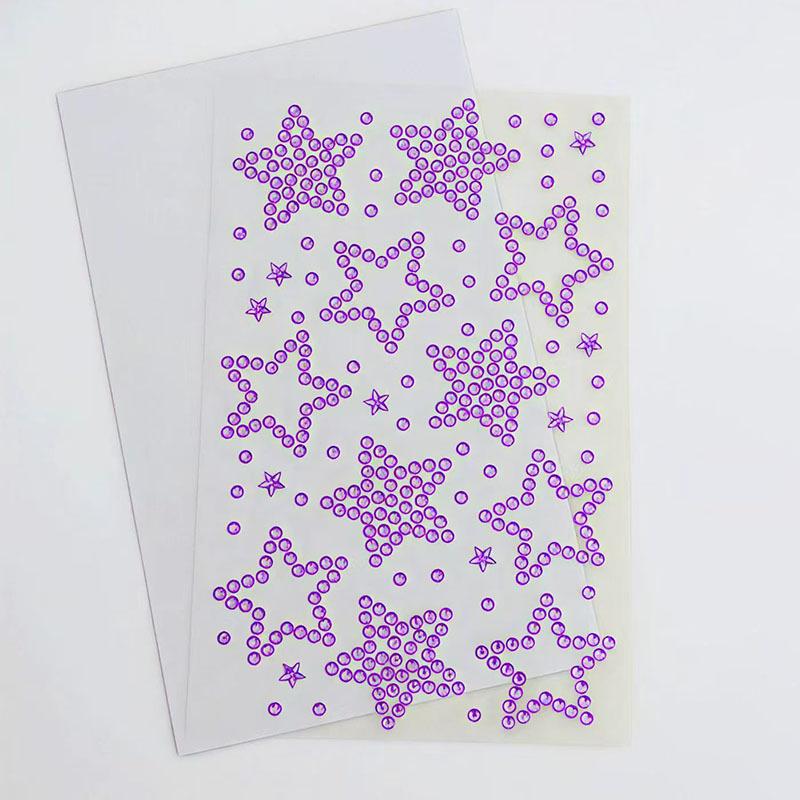Concert Face Stickers: Five-Pointed Star, Blue Heart, Bowknot, Glue-Free Rhinestones for Makeup