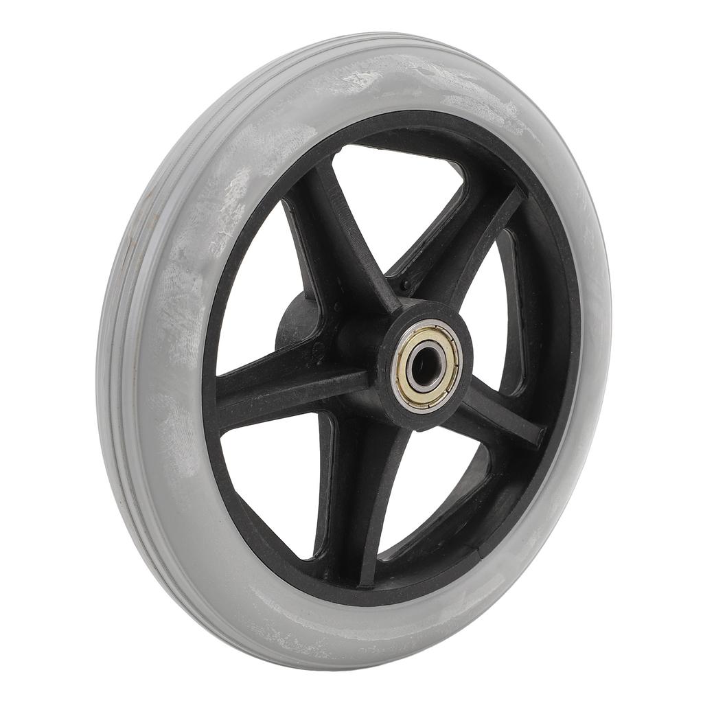 2Pcs 6in Front Wheelchair Wheel PU Wear Resistant Non Slip Universal Solid Wheelchair Tires Replacement