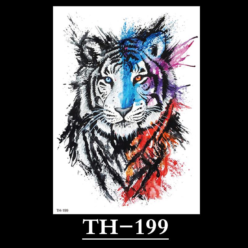 Animal Tattoo Sticker, Liger Tattoo Sticker, Half Arm Waterproof Tattoo Sticker, Large Picture Temporary Sticker Tattoo