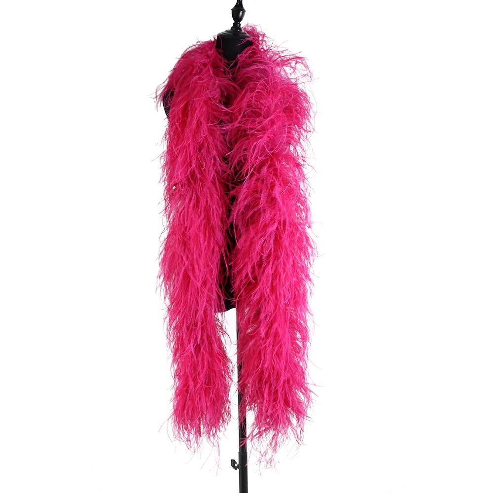 DIY 6 Ply Ostrich Feathers Boa 0.5M/1M/2M/3M Long Feather Shawl Costume Boa Plumes Carnival Clothes Dress Sewing Feather Trim Crafts