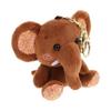 [OATIPHO] Plush Elephant Keychain, Elephant Key Ring, 10cm Cute Keychain Pendant Hanging Decoration Wallet Bag Backpack Car Key (Gray)
