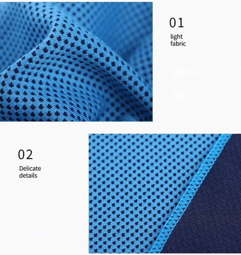 Cool Towel  Portable Mini Silica Gel Set Cold Towel Polyester Fiber Outdoor Cooling Towel Fitness sports gym Running quick Dry