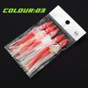 5pcs Glow-in-the-Dark Soft Rubber Octopus Skirts Soft Rubber Trolling Bait  Night Fishing
