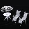 Metal Table Lounges Furniture Set :12 Dollhouse House Accessories