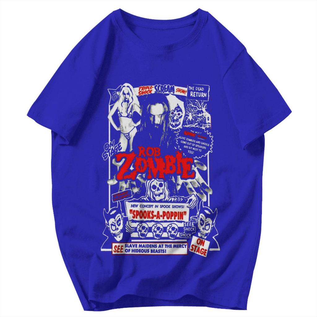 Men T Shirt Rob Zombie Vintage Art Cotton Y2K Graphic Quality Unisex Clothing T Shirts
