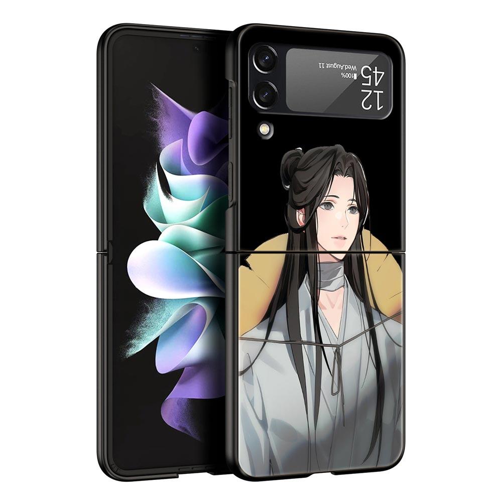 Heaven Officials Blessing TGCF Phone Case for Samsung Galaxy Z Flip 3 4 5 Black Folding Mobile Shell Hard Coque Protect Cover