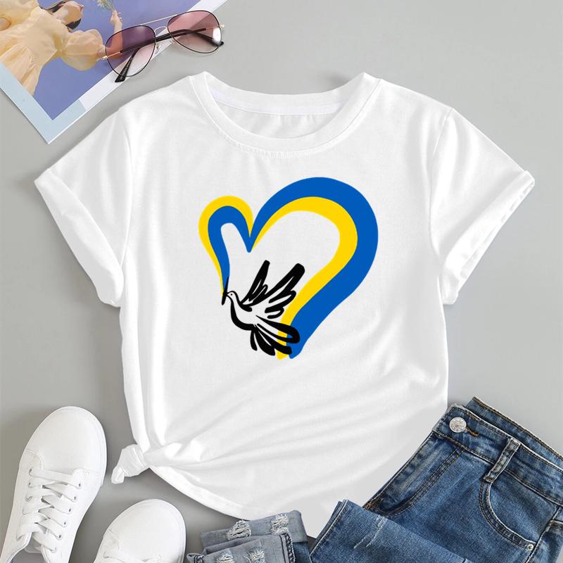 Ukrajina Dívka Oblečení Dres Tričko s ukrajinskou vlajkou Dámská móda Grafika Trička Estetické kostýmy Streetwear Dárky