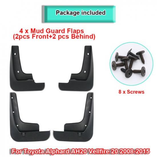Car Mudguards Mudflaps For Toyota Alphard AH20 Vellfire 20 2008 - 2015 Fender