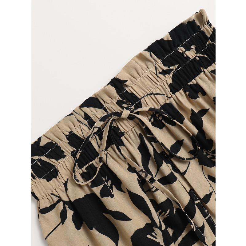 YYFS Women's Flower Pattern Print Casual Summer Spring Skirts