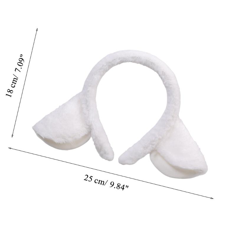 Plush Lamb Girl Headbands Furry Cartoon Animal Ears Hair Hoop Furry Cute Hair Accessories Party Costume Photo Props