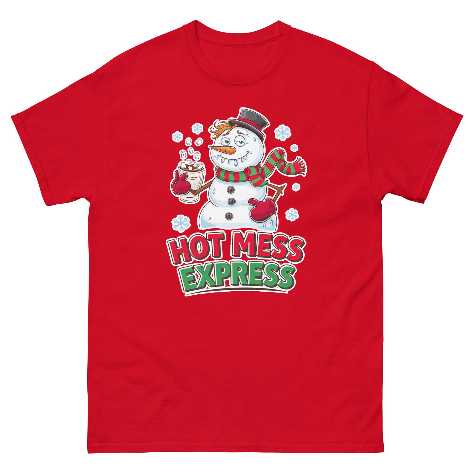 Hot Mess Express for Christmas Xmas Funny T-Shirt L