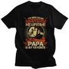 Custom Lifetime Papa T Shirts for Men Pure Cotton Tee Tops Dad Father's Day Gift Tshirt Short-Sleeve T-shirt Clothes