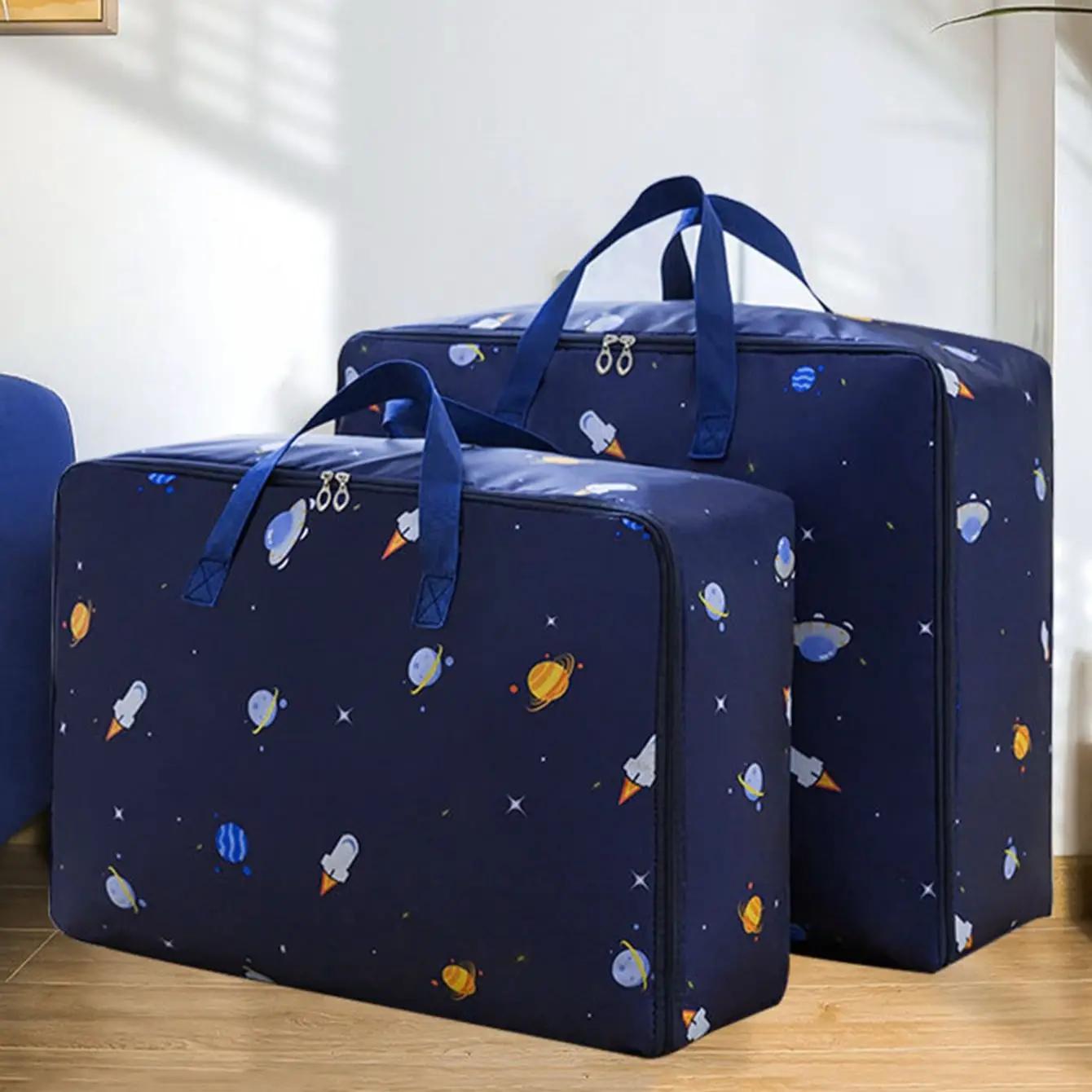 

1PC Oxford Cloth Quilt Storage Bag Waterproof Travel Luggage Bag Large Bag S темно-синий