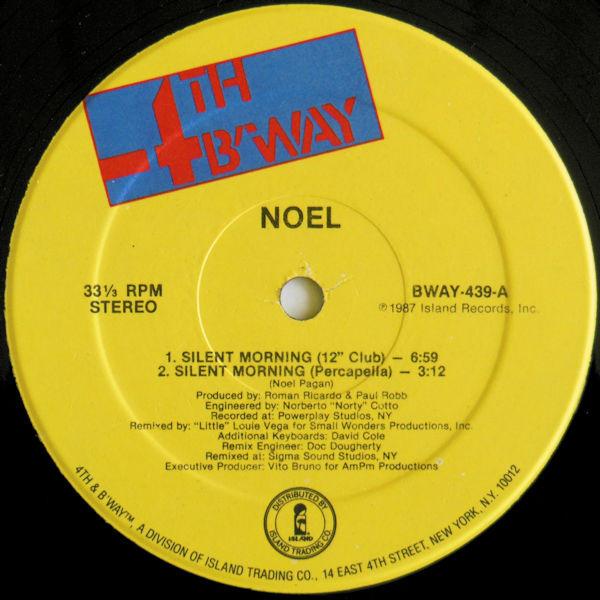 

12inch Record NOEL Silent Morning BWAY439 4th Broadway 1987 US Dance Electronica Used