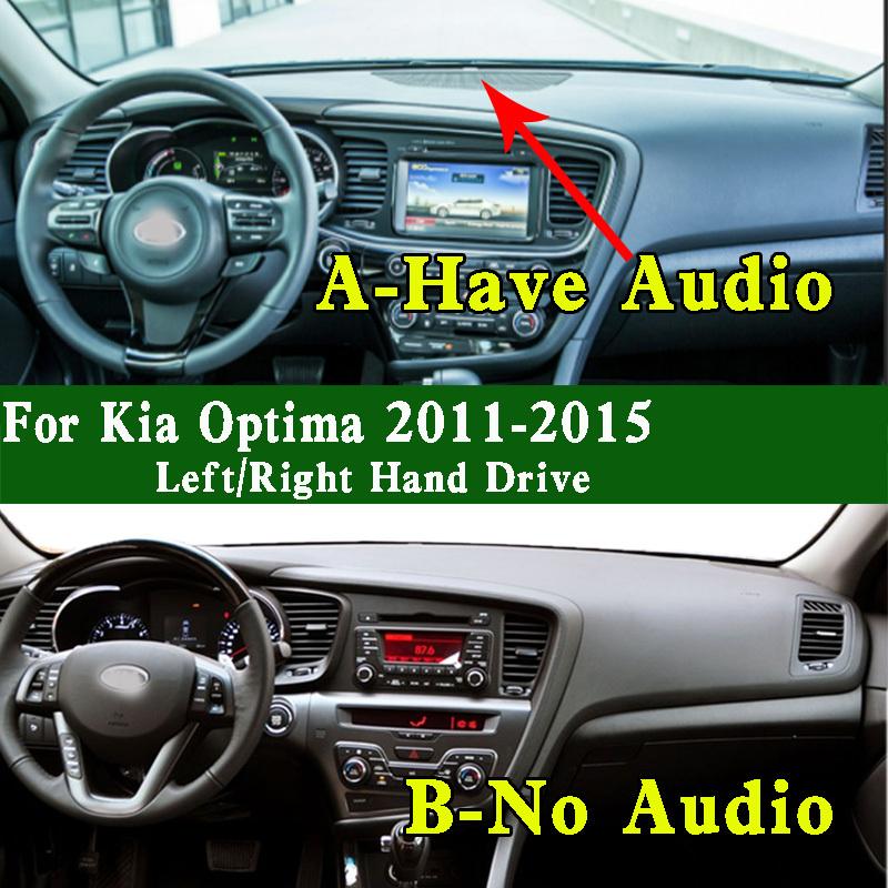 For Kia Optima EX SX GDI K5 2011-2015 Dashmat Dashboard Cover Trument Panel Sunscreen Pad Anti-Dirt Proof Dash Mat