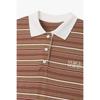 Vov Woven Mix STripe Collar T shirT 7156340005