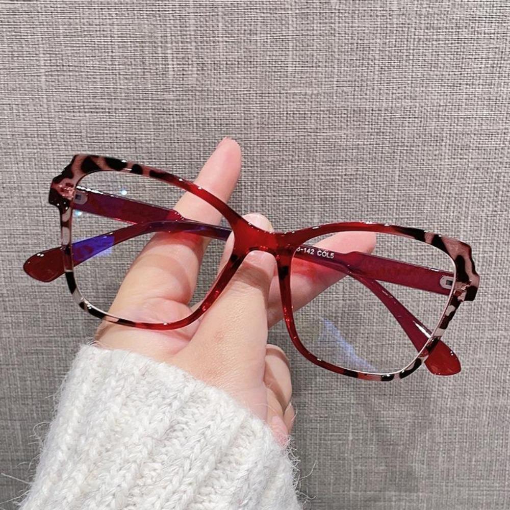Elegant Women Luxury Brand Computer Glasses Gradient Irregular Big Frame Reading Glasses Anti Blue Light Prescription Eyeglasses