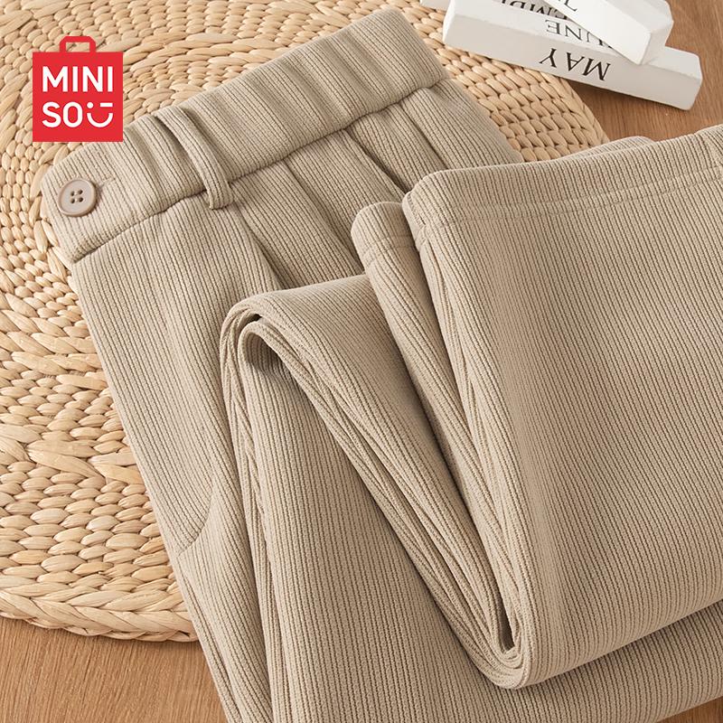 

MINISO Men s Retro Knit Straight-Leg Casual Pants 2XL