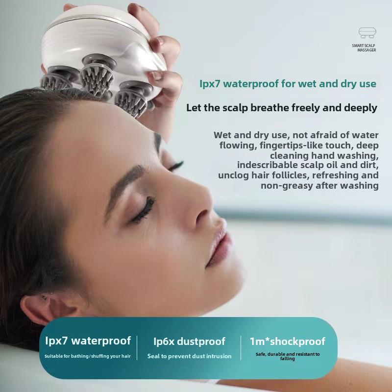 Electric Scalp Head Massager Red Light Therapy Antistress Relax Body Massage Remove Muscle Tension Tiredness Massageador Tool