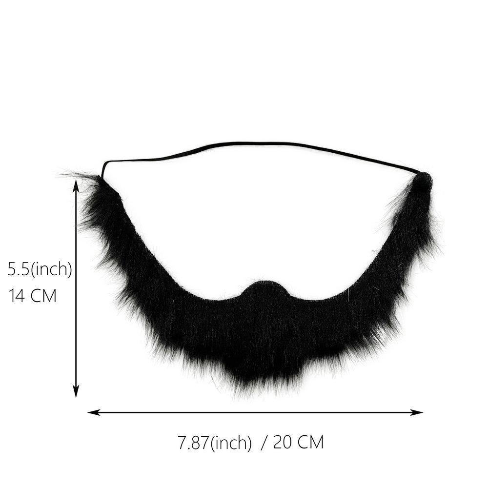 

Black Pirate & Gentleman Fake Beard for Halloween & Dance Parties Paper Card: Chin Beard чёрный