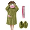Kids Funny Big Mouth Pajama Loungewear Set with Shoes and Comb for Boys and Girls