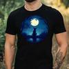 T-Shirt Herren Känguru im Mondlicht Motiv Baumwolle Größe XS bis 5XL