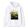 Kids Boys Girls Pullover Hoodie, Retro Life's What You Make It Letter Graphic Casual Long Sleeve Soft Hooded Sweatshirt for Daily Wear, Fall Winter Wa