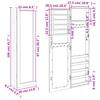 Jewelry Cabinet with Mirror Wall Mountable 30 x 8.5 x 106 cm