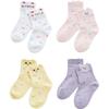 Labi Kids' 4-Pair Seasonal Antibacterial Thin Baby Socks