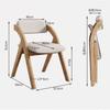 Foldable Wooden Dining Chair With Thickened Backrest Lightweight Multi-Use Home Office Adults