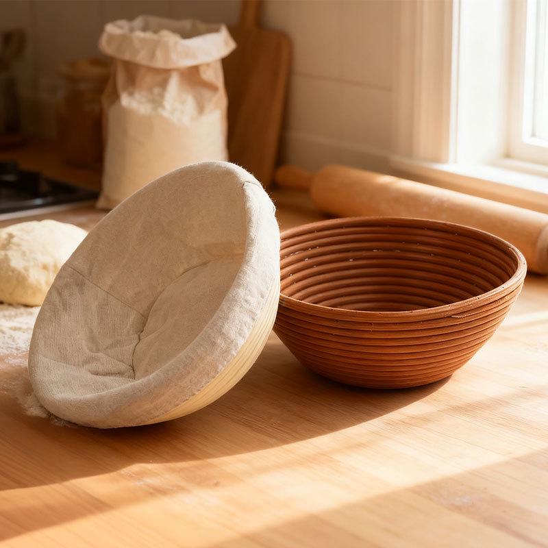 Washable Handwoven Rattan Bread Proofing Basket - European Style
