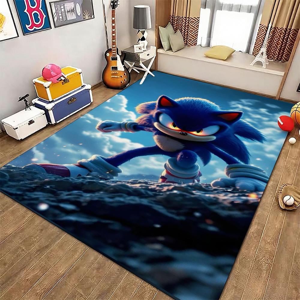 Sonic Hedgehog Carpet Bath Mat Plush Rug Small Rug Living Room Rug Bedroom Rug Machine Washable