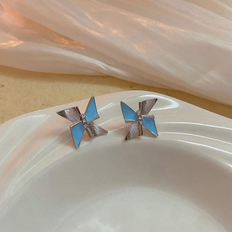 

Простой индивидуальный дизайн, эмалированные серьги-гвоздики с ветряной мельницей для женщин